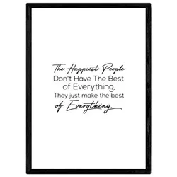 POSTER Inspirierend Phrase – Happy Menschen A3 Rahmenlos