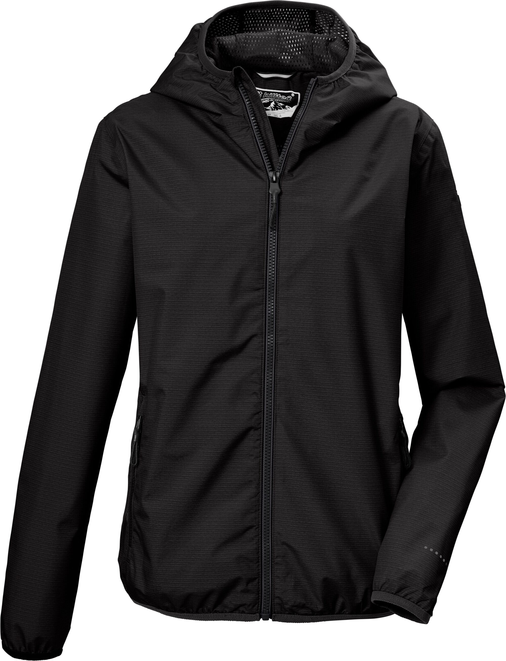 Funktionsjacke KILLTEC "KOS 485 WMN JCKT", Damen, Gr. 40, schwarz, Obermaterial: 100% Polyester.Futter: 100% Polyester, Jacken Funktionsjacke, Leichte, wasserdichte Damenjacke, atmungsaktiv, packbar