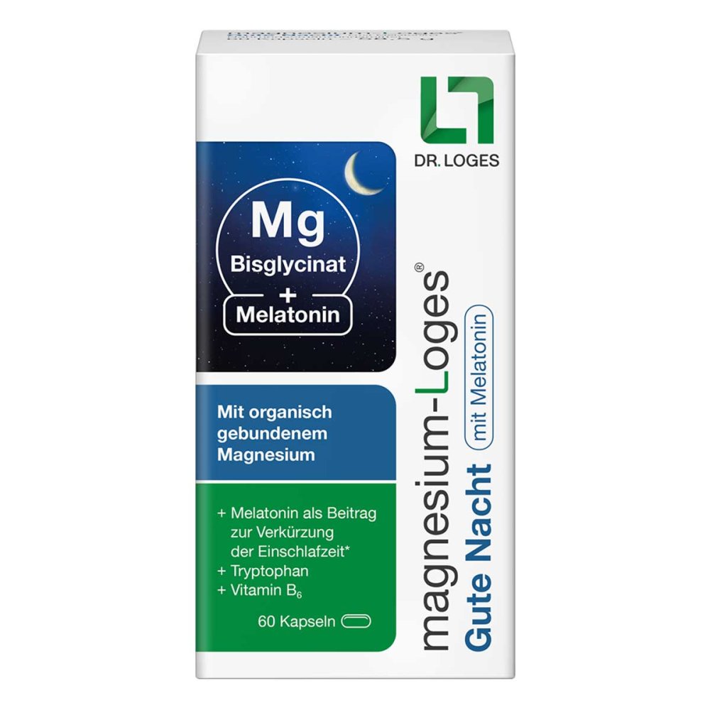 Dr. Loges + Co. GmbH Magnesium-Loges Gute Nacht mit Melatonin Kapseln 20284407