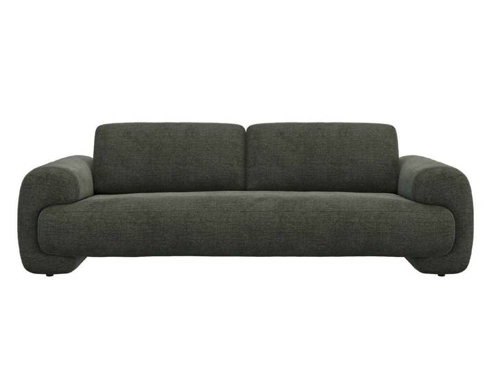 FLEXLUX 3-Sitzer Molino Designsofa, Polstersofa, Einzelsofa, Couch, Kaltschaum & Stahl-Wellen für erstklassigen Sitzkomfort, Füsse Schwarz