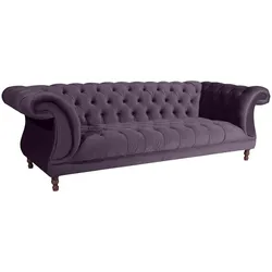 CHESTERFIELD Sofa 3-Sitzer Kaylin Samtvelours purple