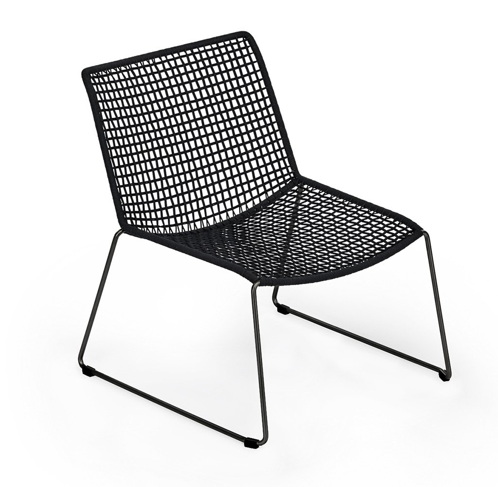 Weishäupl Slope Loungesessel (Gestell schwarz / Geflecht schwarz) Gestell schwarz / Geflecht schwarz SL004039