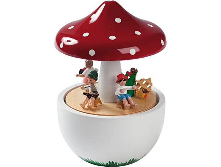 Spieluhr Richard Glässer Spieldose Pilz, 18er Sielwerk Kleine Welt, 08537