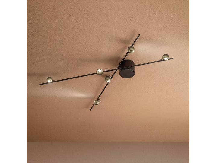 Sil-Lux LED Deckenlampe Magnetic, dimmbar, braun / rost, für Wohn- / Esszimmer, Metall, Design, LED Deckenleuchte
