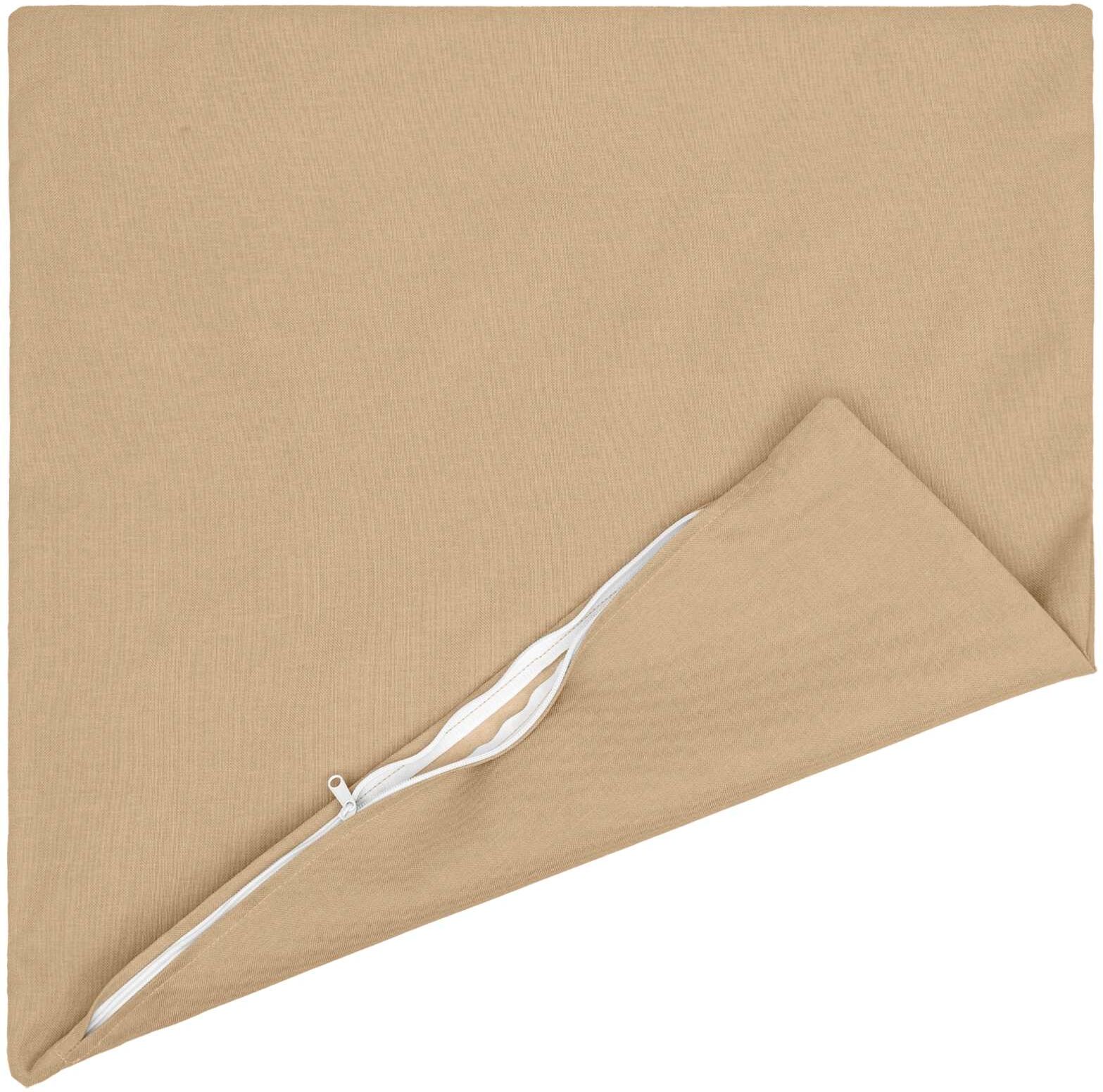 vidaXL Housse de coussin 2 pc HEERLEN Crème 65 x 65 cm Tissu