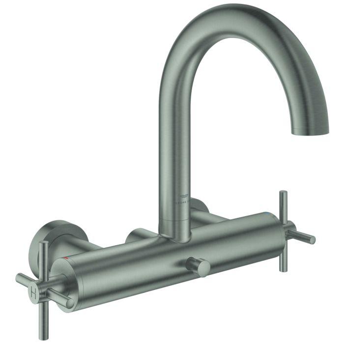 Grohe Atrio Wannen-Zweigriff-Armatur 25268DC0 1/2", supersteel