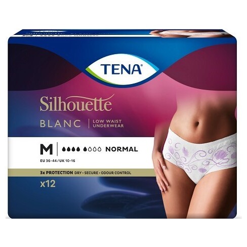 Tena Calzoncillos absorbentes Lady Pants Silhouette 12&nbsp;un. Blanc M