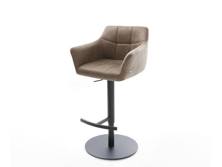 Barstuhl Yulo-Flex Vintage Taupe Drehfuß höhenverstellbar Metall, Barstühle