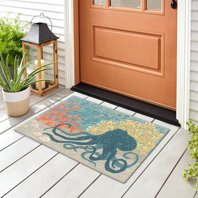 Lush Decor Frontporch Octopus Indoor/Outdoor Rug