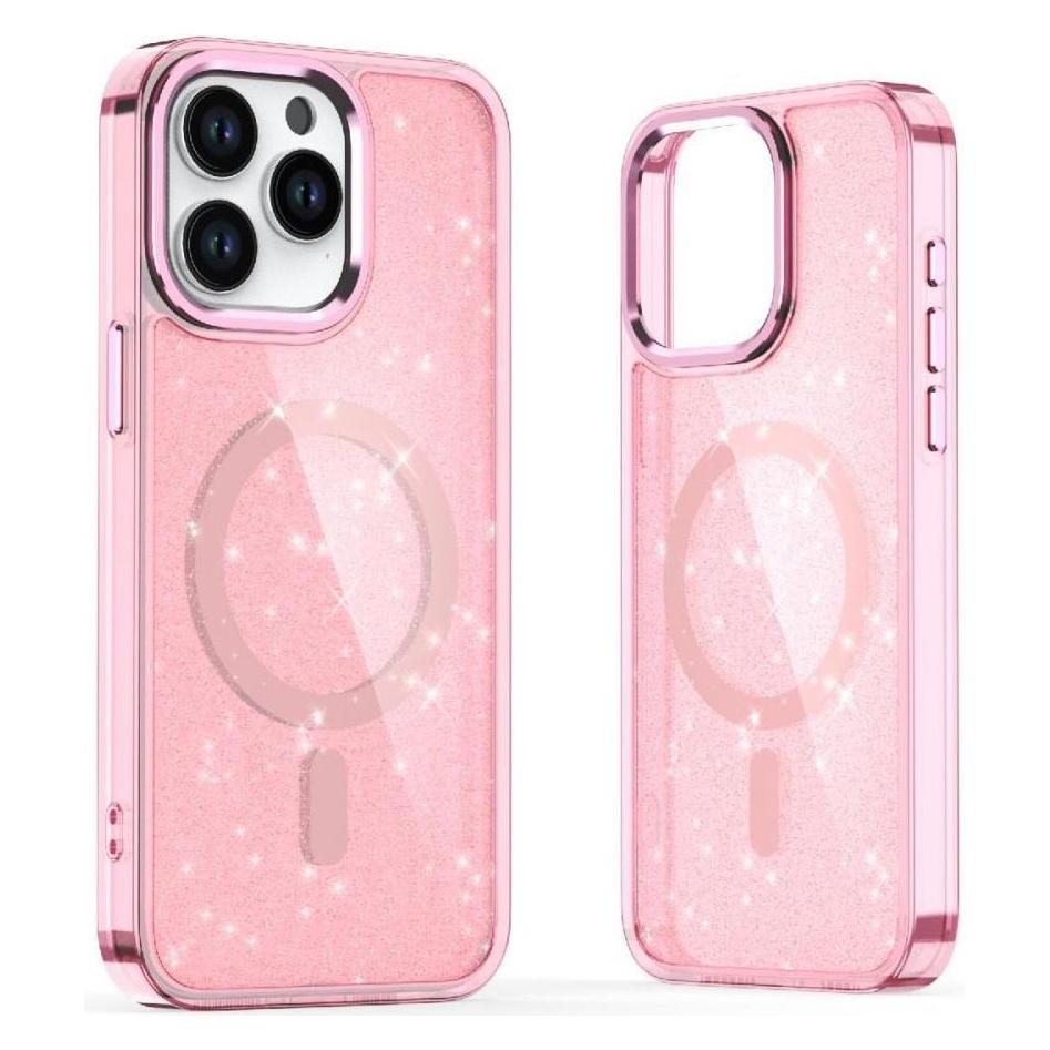 Hurtel Glitter Case MagSafe for iPhone 16 - pink with glitter (Apple iPhone 16) (MAGSAFE GLITTER CASE MAGSAFE FOR IPHONE 16 PINK)