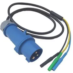 HT Instruments Messadapter CEE 16A 3 Pol (CEE Stecker mit Anschlussleitungen), Messtechnik, Blau