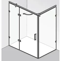 HSK Atelier Plan Pur AP.223 Drehtür an Nebenteil und Seitewand AP.223