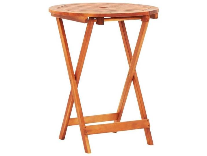 Table de jardin - Eucalyptus - Ø60 cm - Pliable - 4 personnes - Résistante aux intempéries