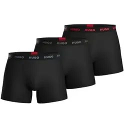 HUGO 3P Triplet Boxer Brief Schwarz Baumwolle Large Herren