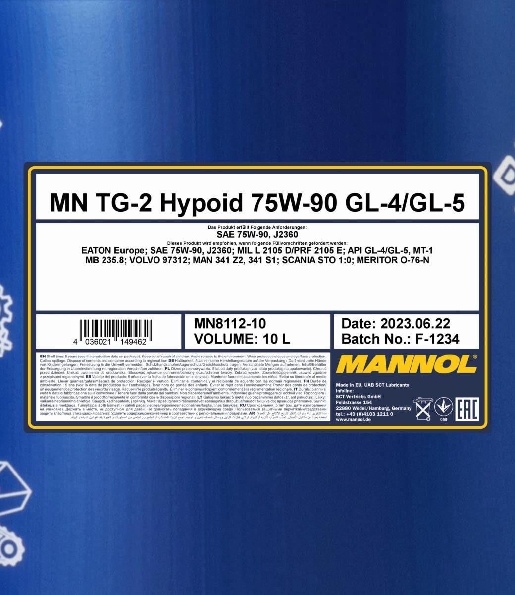MANNOL MN8112-10 Vaihteistoöljy