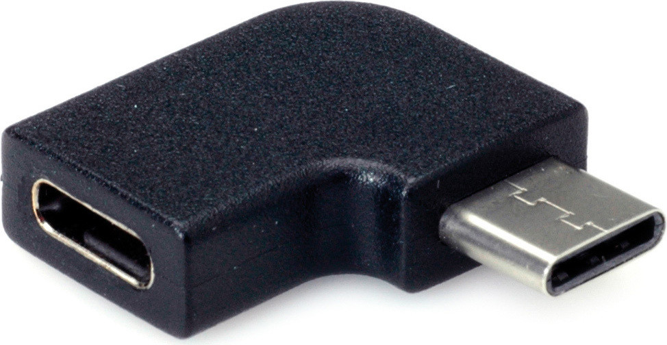 Value USB 3.2 Gen 2 Adapter USB Type C naar Type C, 90 graden hoek, zwart
