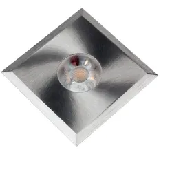 Heitronic LED Einbaustrahler Austin 6W 450lm eckig Aluminium 2700K
