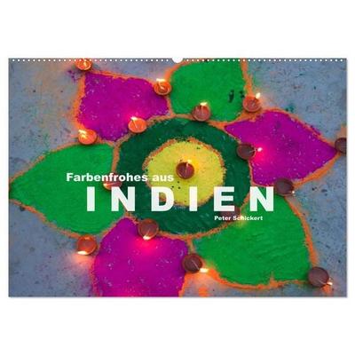 Farbenfrohes aus Indien (Wandkalender 2027 DIN A2 quer), CALVENDO Monatskalender