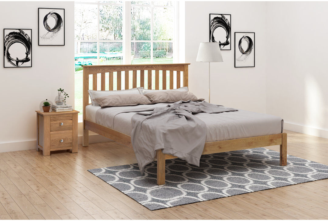 Ophelia & Co. Barneveld Solid Wood Storage Bed Oak Small Double (4')