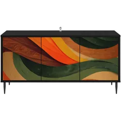 vidaXL, TV Möbel, Padonano (Retro-Wellenmuster) (33 x 102 x 51 cm)