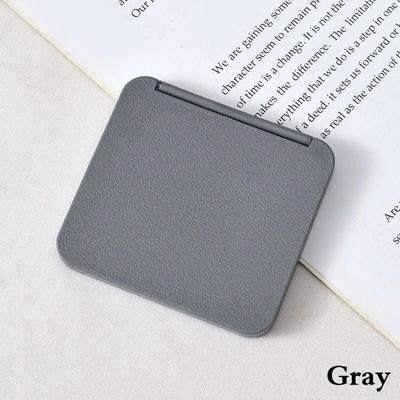 Uplift Picks Square Double Sided Compact Mirror Portable Pocket Makeup Mirror gray