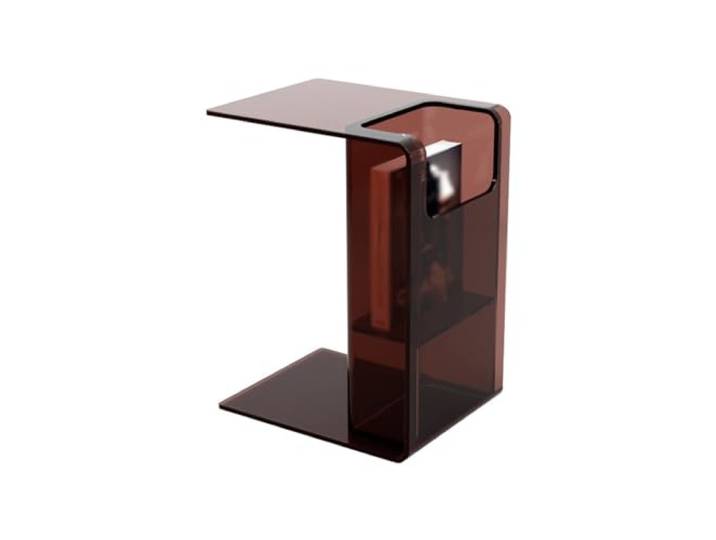 YCCHAH Sofatisch Sofa Kleiner Beistelltisch Wohnzimmer Couchtisch Nordic Schlafzimmer Transparenter Ecktisch Stuhl Wohnzimmer-Beistelltisch(A)
