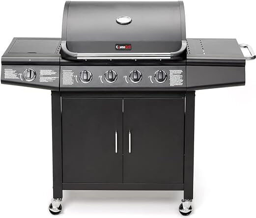 COSMOGRILL Deluxe 4+1 Gas Burner Grill Barbecue incl. Side Burner Powder Coated 4