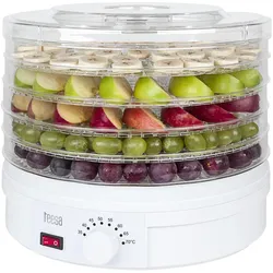 Teesa TSA3030 Mushroom, vegetable and fruit dryer, 5 trays, 250 W, Dörrautomat, Weiss