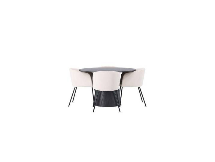 ebuy24 Essgruppe Lanzo Essgruppe Tisch mocca und 4 berit Stühle bei