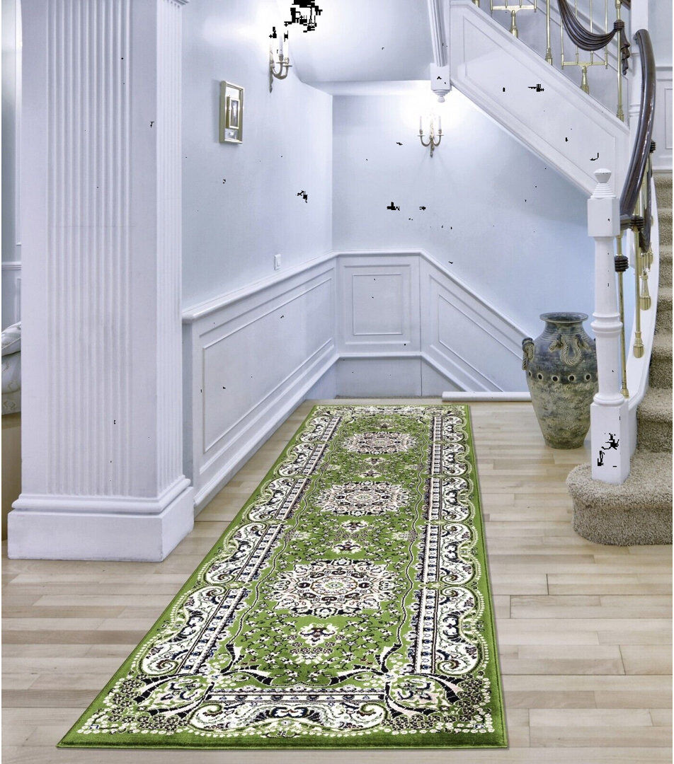 Latitude Vive Vicolo Area Rug Green Runner 80 x 300cm