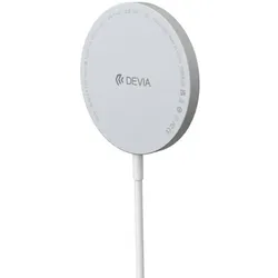 Devia Intelligentes kabelloses Ladegerät magnetisch15W weiss (15 W), Wireless Charger, Weiss