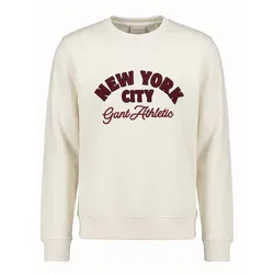 Sweatshirt Rippenstrick-Bündchen GANT weiss, 58