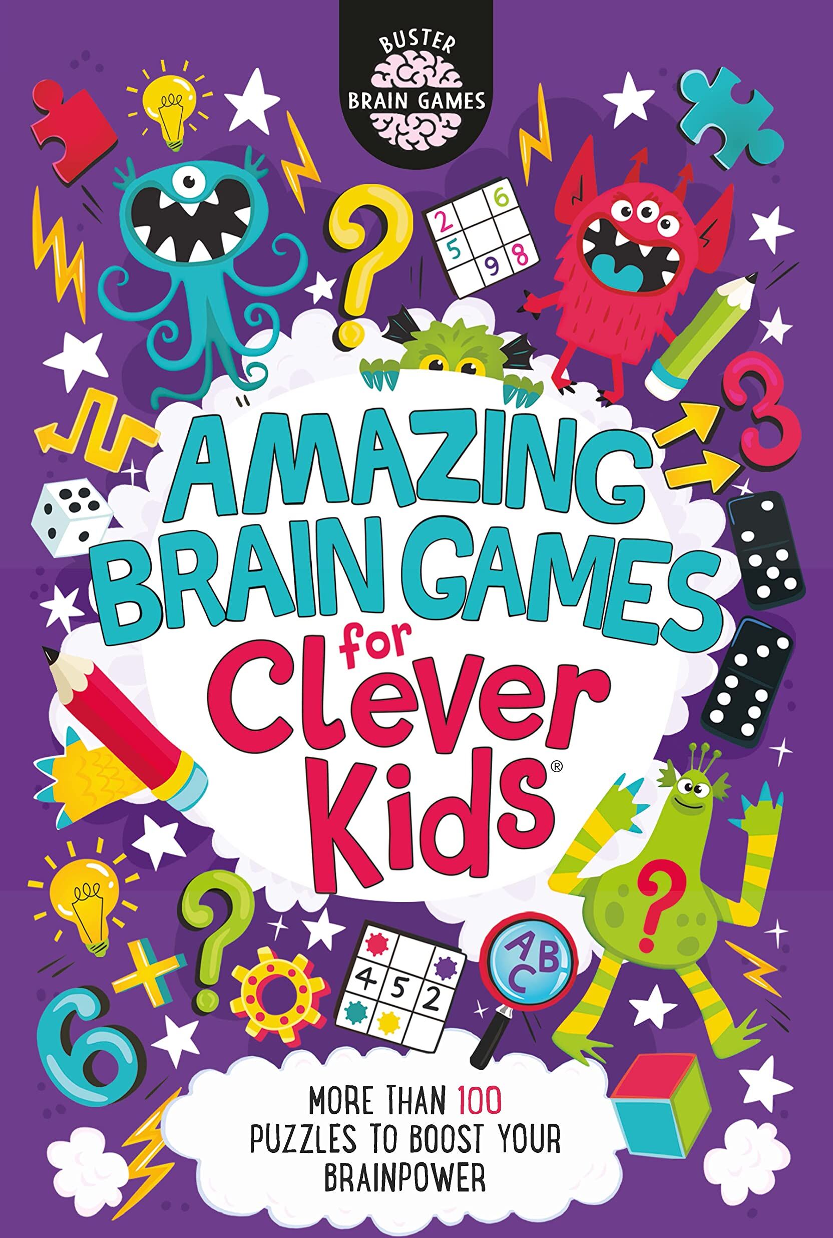 Buster Books Amazing Brain Games for Clever Kids by Dr Gareth Moore: More than 100 Puzzles to Boost your Brainpower