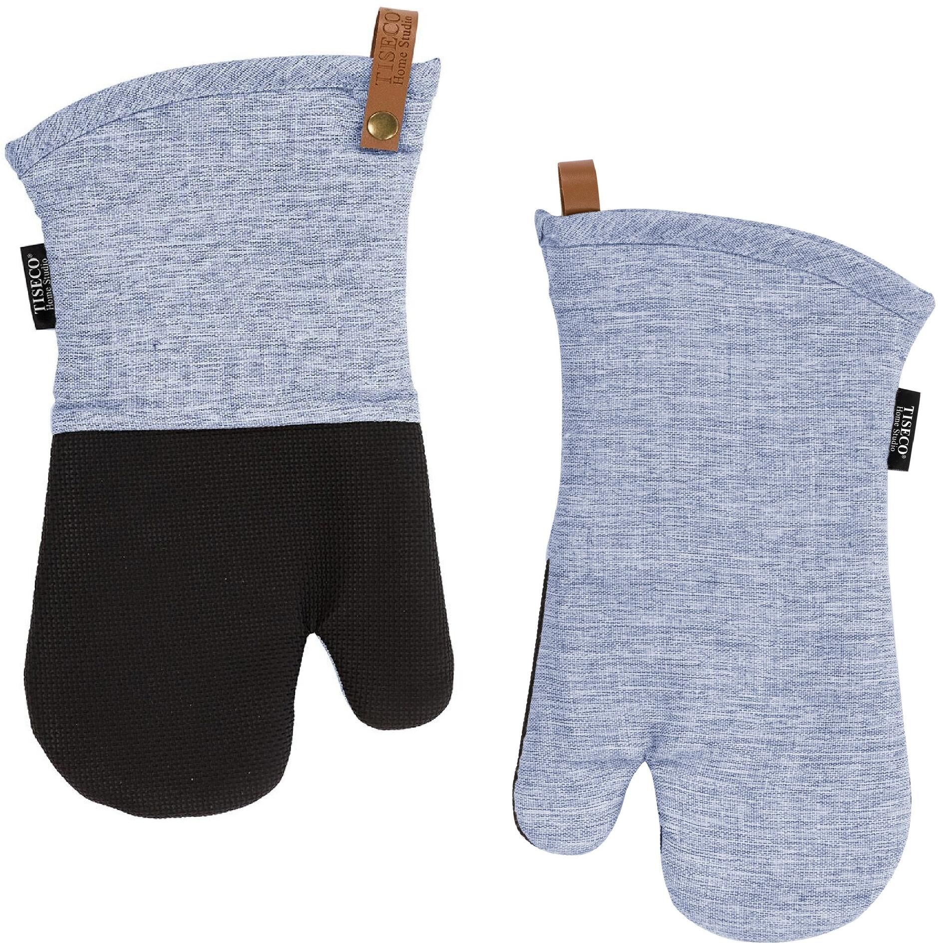 Grillhandschuhe "Tiseco Hercules", blau, Baumwolle, Polyester, Topflappen, Grillhandschuhe blau Einheitsgröße