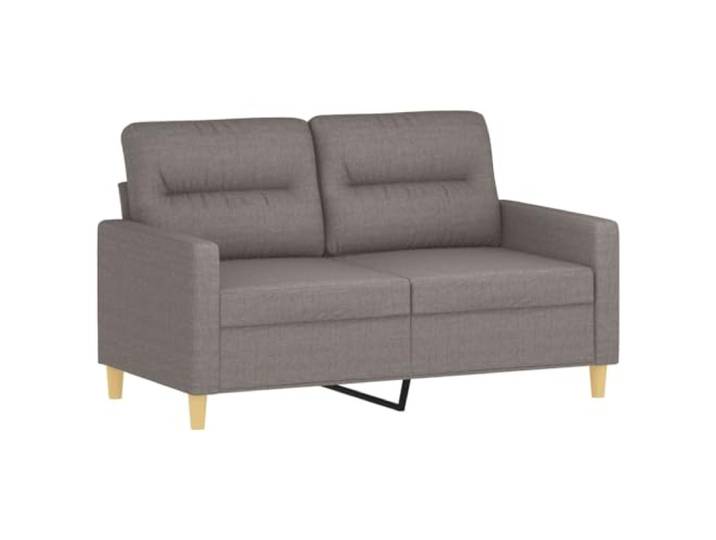 KTHLBRH Sofa-Set, 2- und 3-Sitzer, Taupe, Stoff und Metall Strapazierfähige Schaumstofffüllung, 4 dekorative Kissen, 5 Kissen im Lieferumfang enthalten