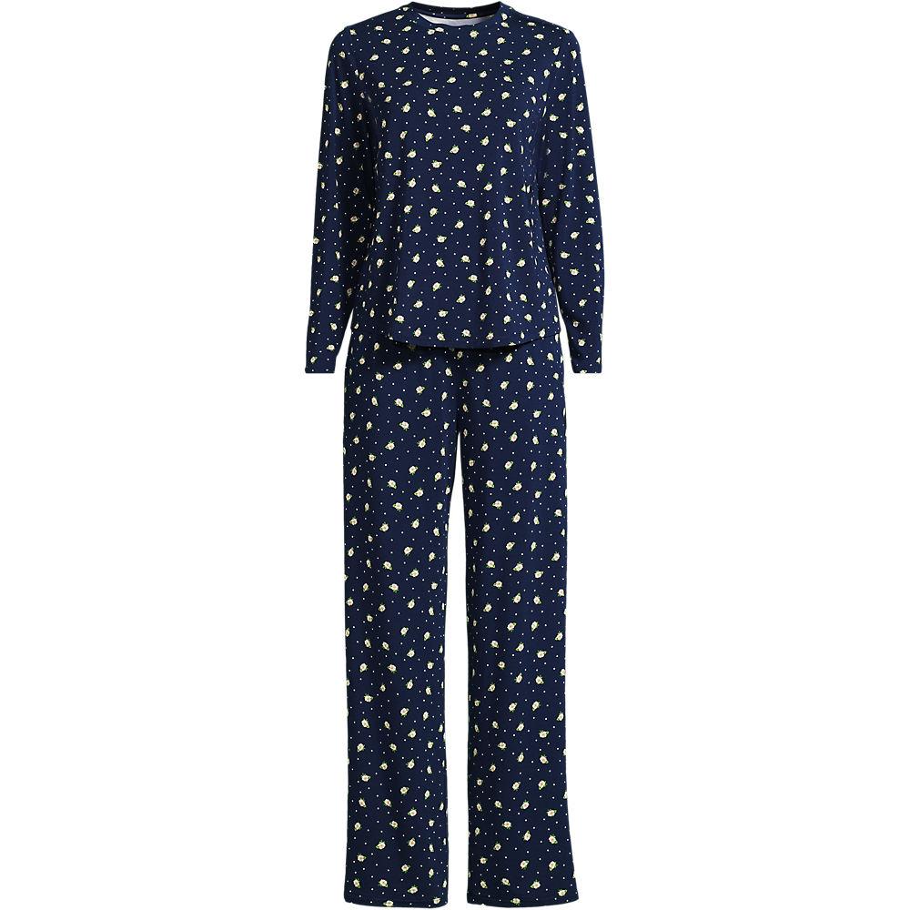 Pyjama-Set mit Cooling-Finish in Plus-Größe, Damen, size: plus, Blau, by Lands' End