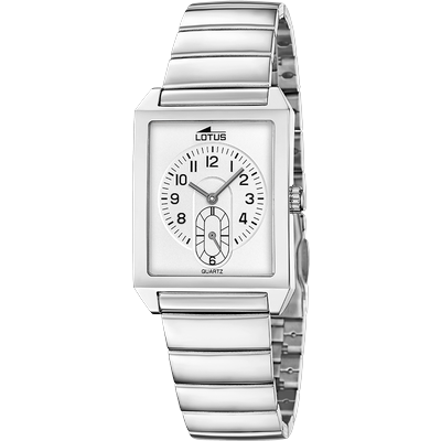 Quarzuhr LOTUS "Square Series", silber (silberfarben, silberfarben, silberfarben, silberfarben), Armbanduhren, Herren, silberfarben, Quarzuhr, Armbanduhr, Damenuhr, Herrenuhr, Edelstahlarmband, analog