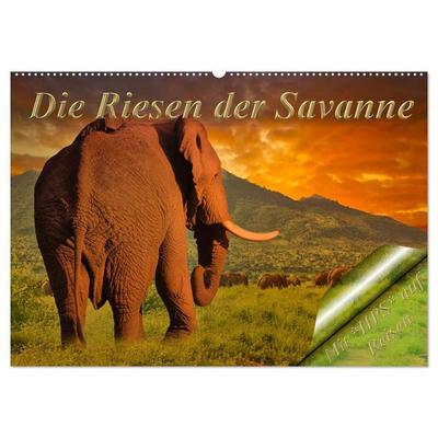Die Riesen der Savanne (Wandkalender 2027 DIN A2 quer), CALVENDO Monatskalender