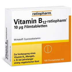 Vitamin-B12-ratiopharm® 10 μg Filmtabletten 100 St
