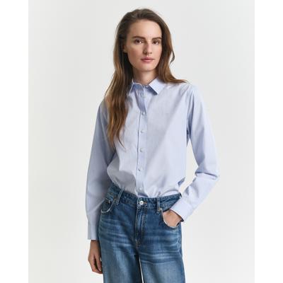 Langarmbluse GANT "REG POPLIN SHIRT", Herren, Gr. 46, blau (light blau), Web, Obermaterial: 100% Baumwolle, regular fit, Blusen