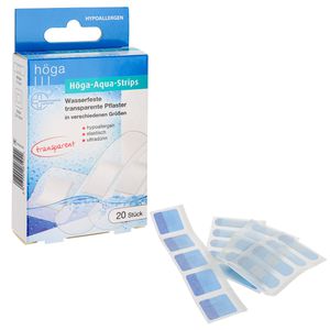 Höga Pflaster Aqua, 20 Strips, wasserfest, elastisch, sensitiv, 2 Größen