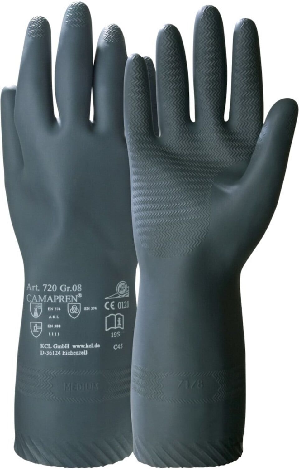 Chemiehandschuh Camapren 720 Gr.8 schwarz EN 388,EN 374 Kat.III ; Honeywell (720/8)