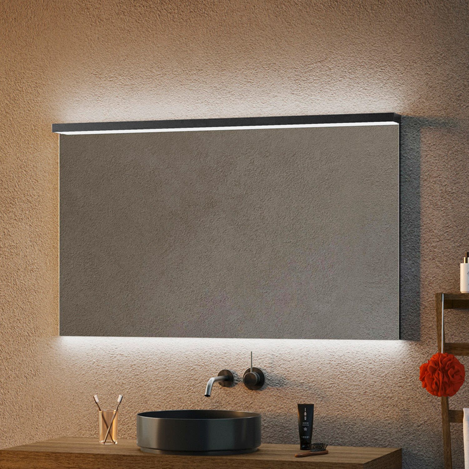 Schneider BORDO TW Lichtspiegel ALU1/SP 120/TW 119,5 x 72,9 cm mit LED-Beleuchtung dimmbar