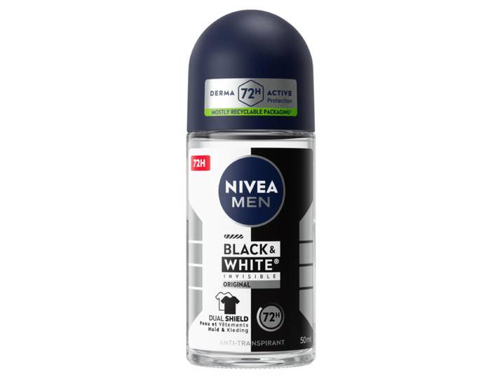 NIVEA MEN Déodorant Aisselles Black &amp; White Original Protection 72h Bille 50 ml