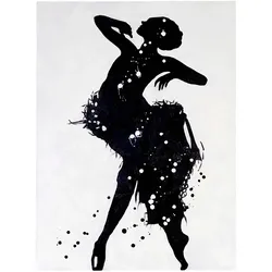 Ölgemälde Tänzerin, 100% handgemaltes Wandbild Gemälde XL, 120x90cm