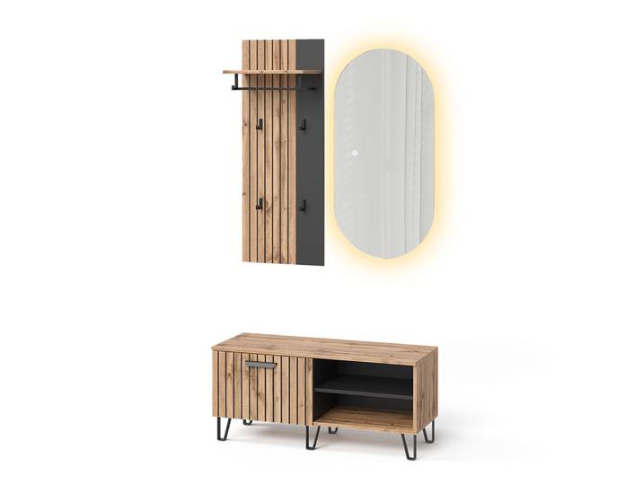 Vestiaire 3 pièces chêne wotan 43x110cm