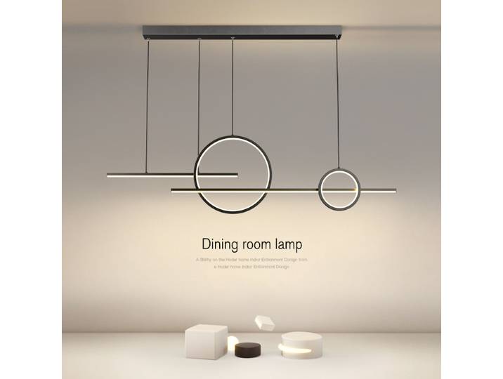 Lampe LED suspendue minimaliste moderne, avec bande Simple, pour comptoir de Bar, bureau, salon, salle d'étude, Studio