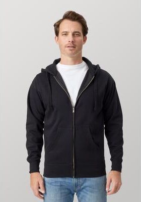 Cotton Heritage M2781 Premium Full Zip Hoodie in Black size 2XL   Cotton/Polyester Blend