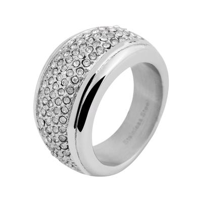 Fingerring AKZENT "Wilai, silberfarbig, langlebig" Gr. 54, silber (silberfarbig), Fingerringe, Damen, 54, Edelstahl, Fingerring