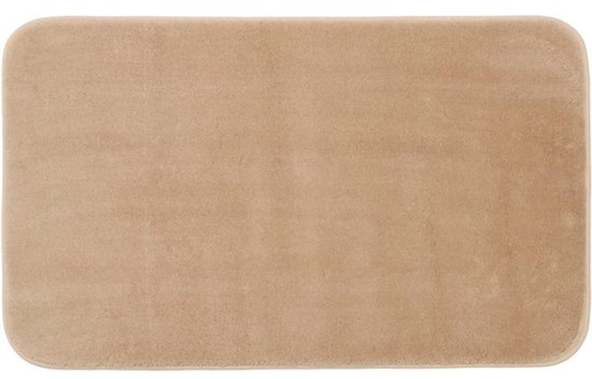 Luxe Hoogpolige Badmat Zandkleurig 50 x 70 cm